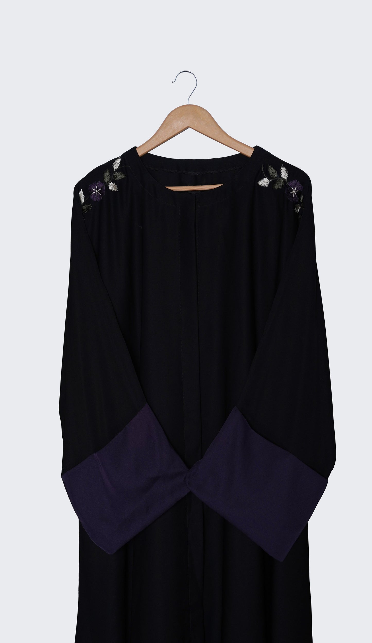 Luxury Black & Floral Embroidered Abaya 