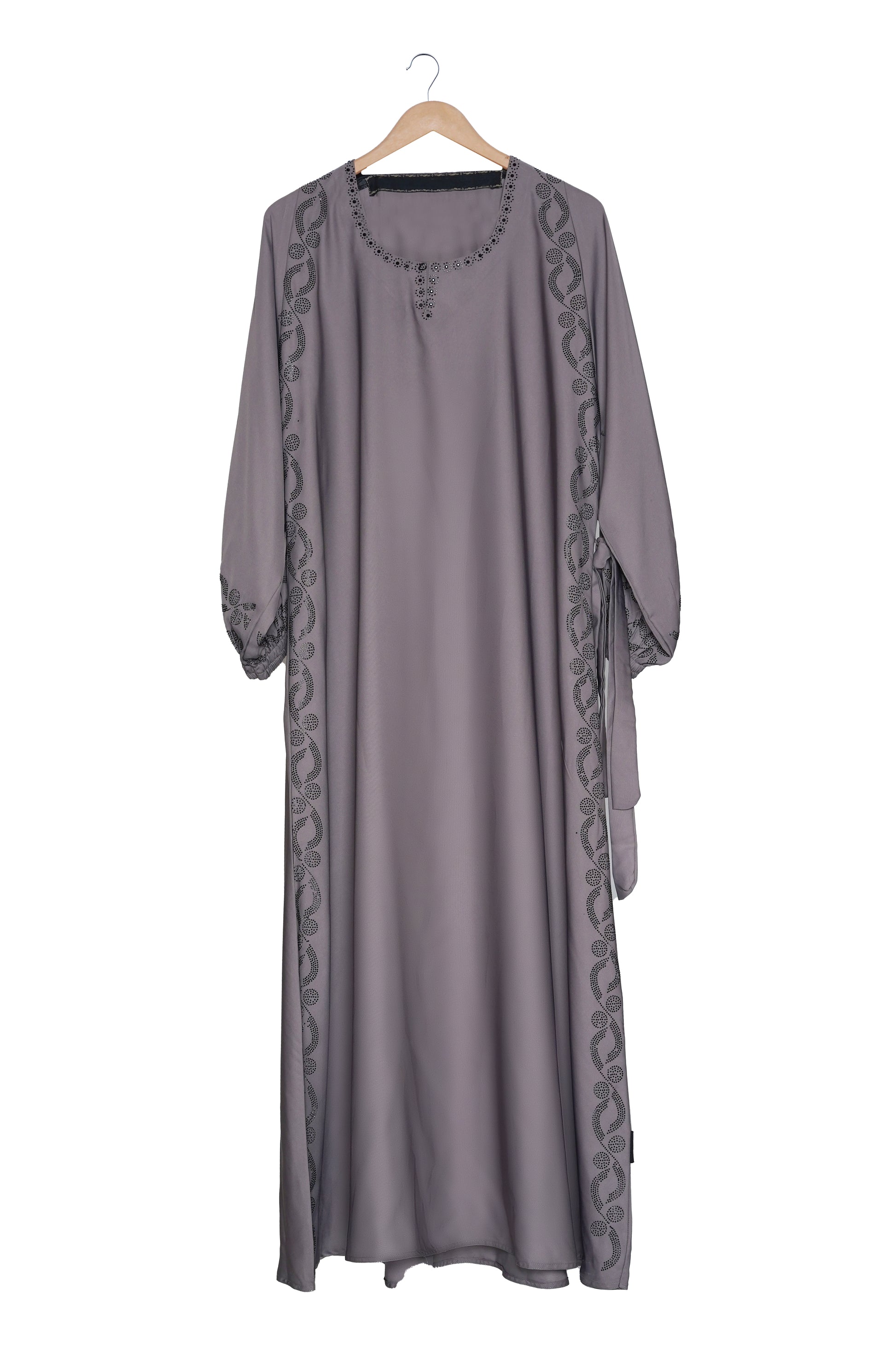 Luxury Slate Grey Abaya