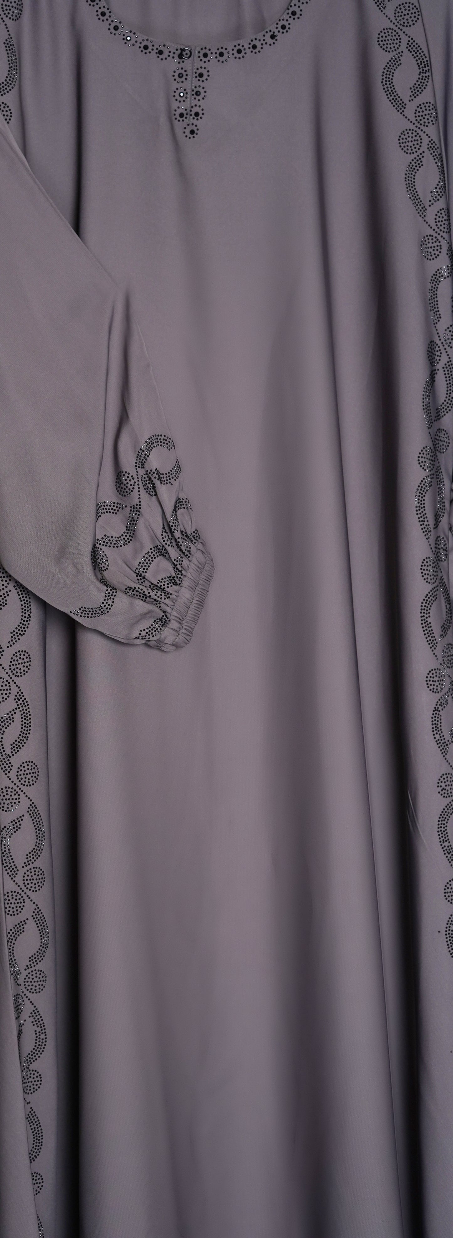 Luxury Slate Grey Abaya maxi