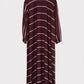 Maroon Striped Zoom Abaya