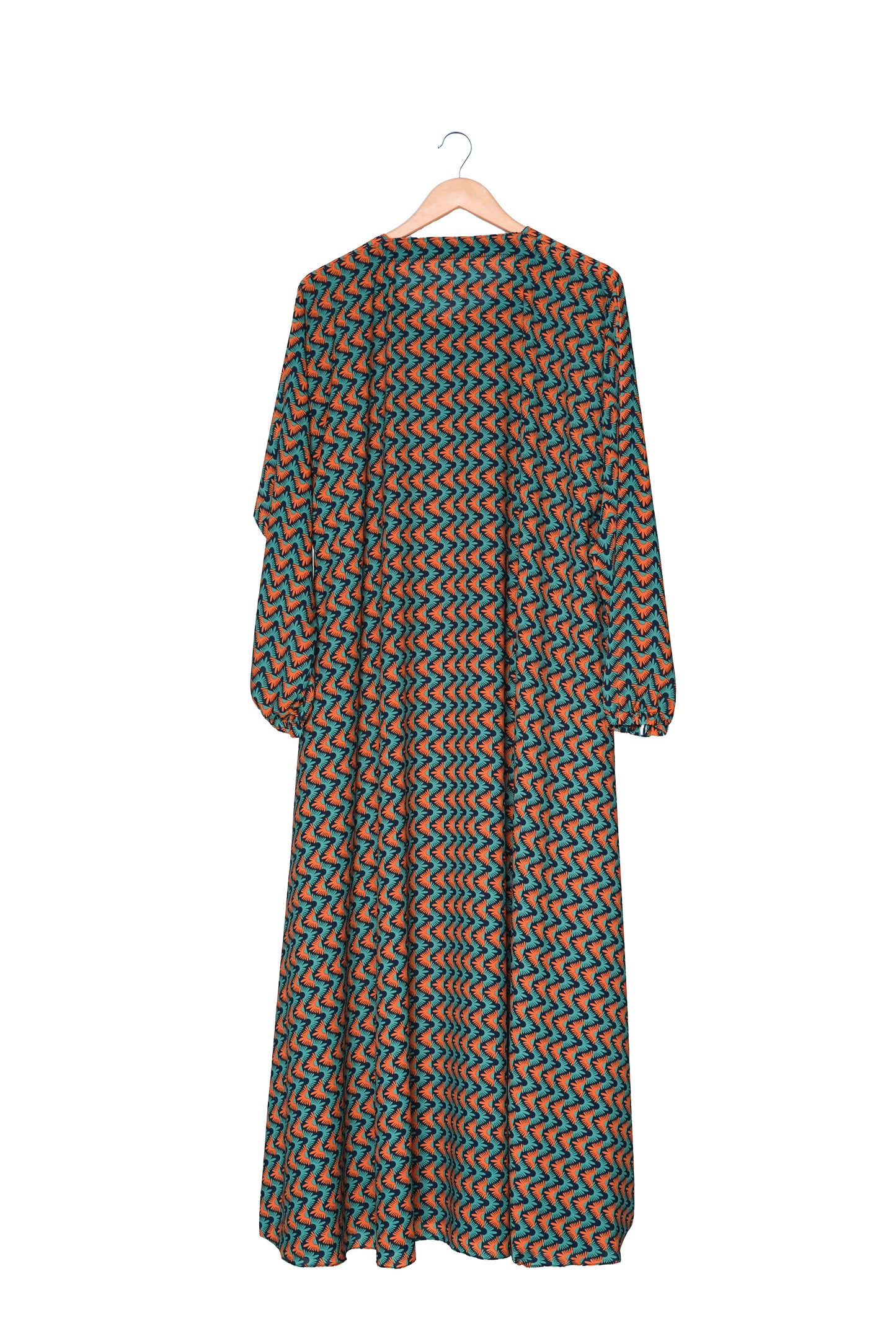 Teal Zig Zag Maxi Abaya