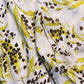 Mulaabis Vibrant Yellow Floral Printed Abaya with Pocket & Belt