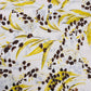 Mulaabis Vibrant Yellow Floral Printed Abaya with Pocket & Belt