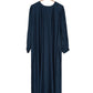 Navy Blue Pleated Abaya