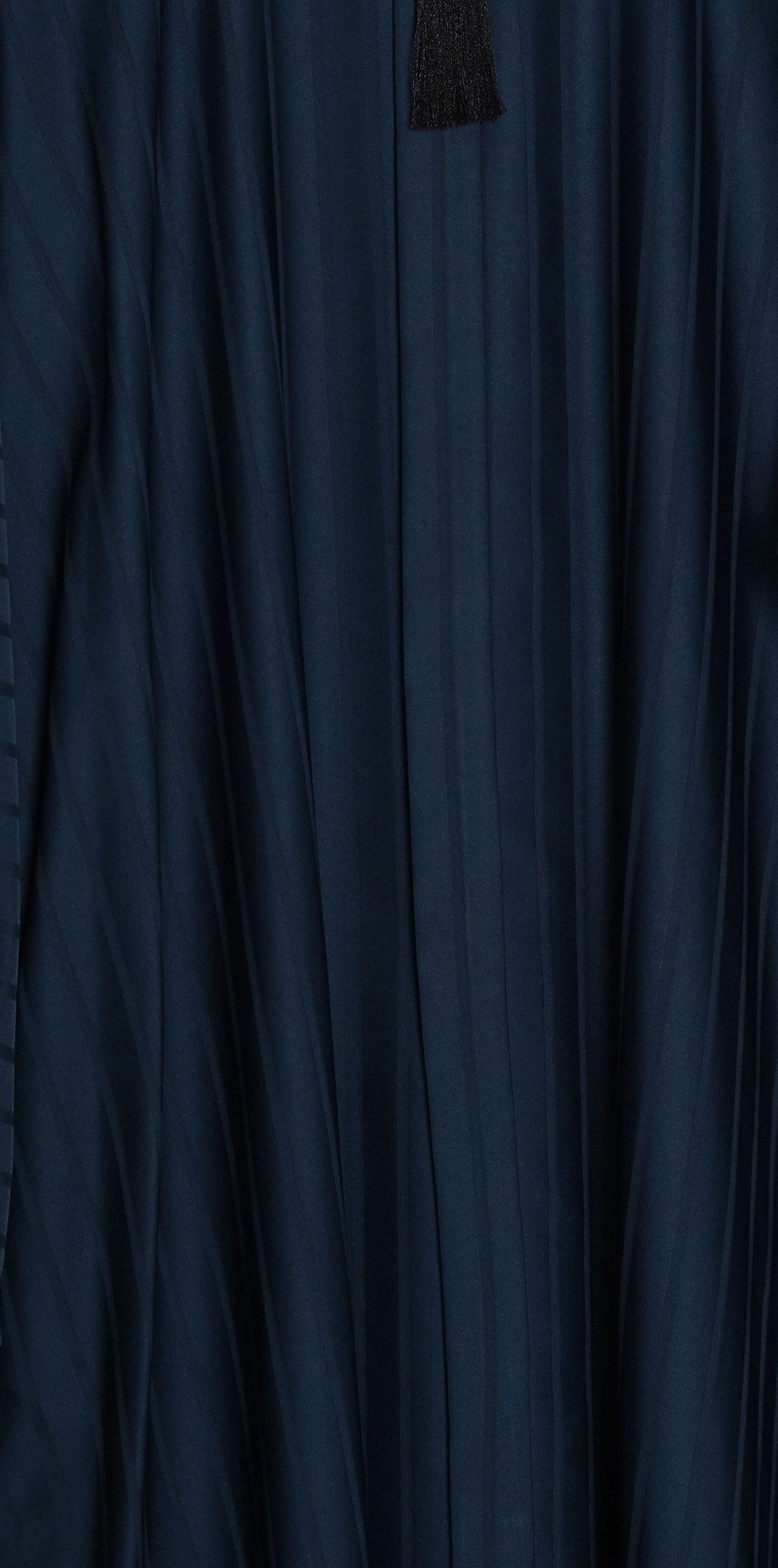 Navy Blue Pleated Abaya