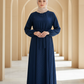 Navy_Blue_Striped_Maxi_Abaya_with_Gathered_Sleeves_Everyday_Luxury_Wear