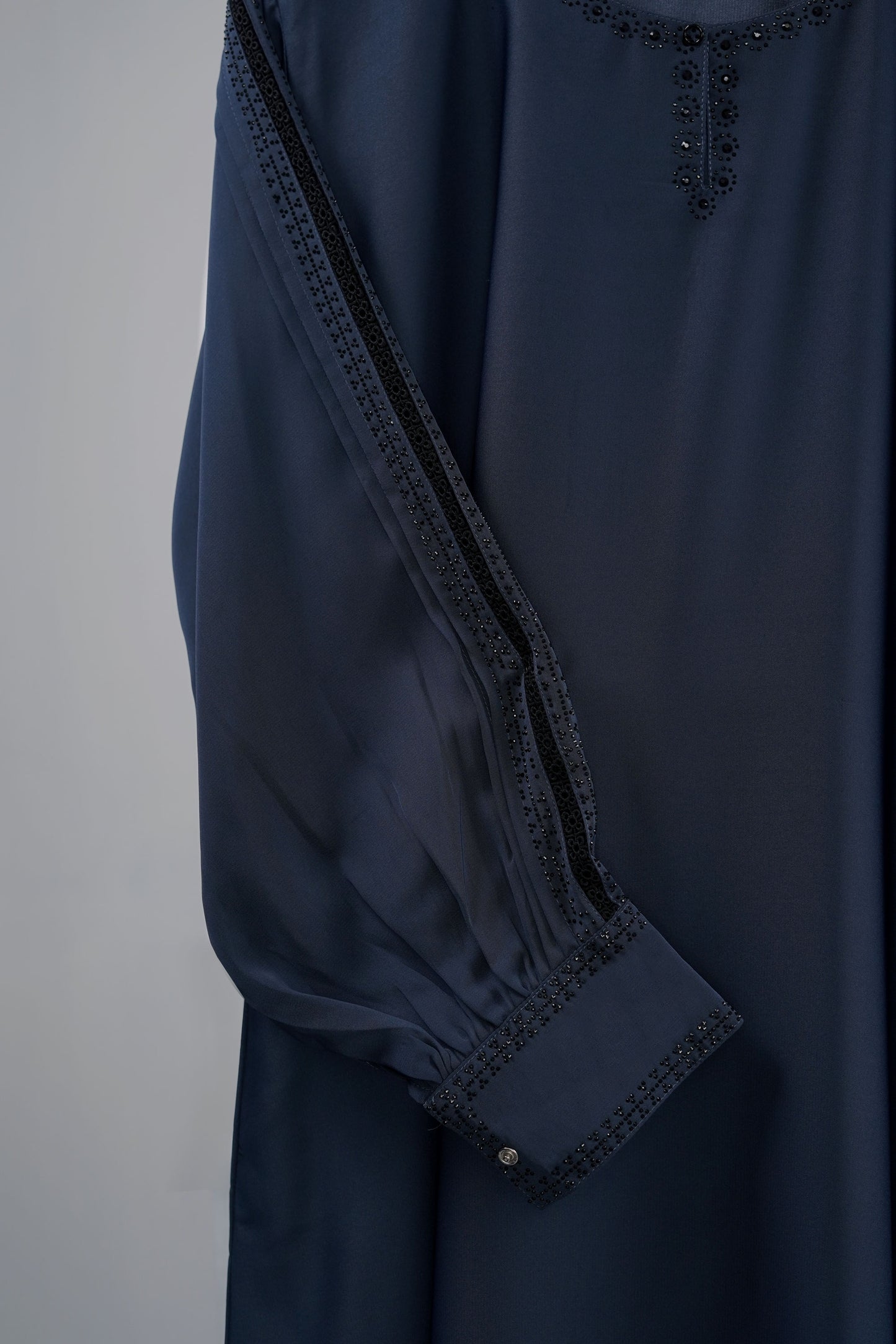 Navy Nida Embellished Abaya