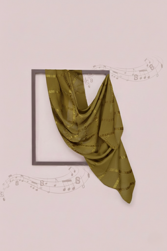 Olive Marble Grid  Hijab