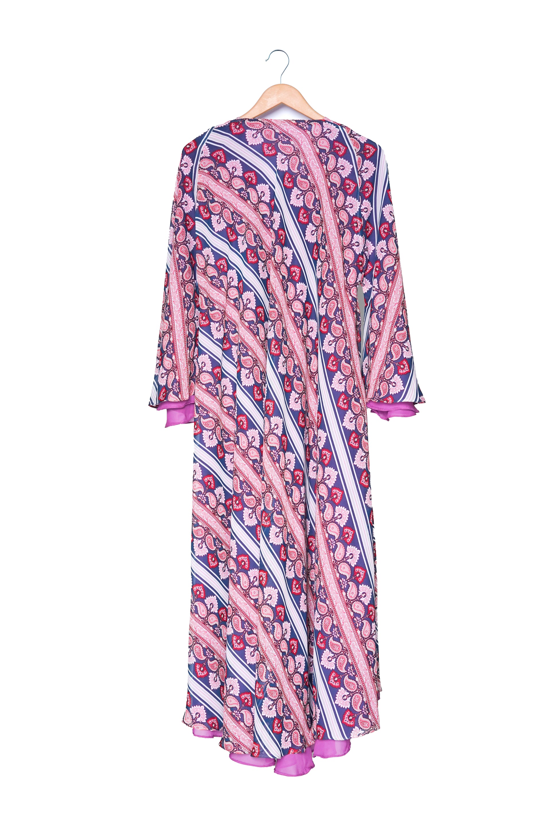 Striped Printed Maxi Abaya