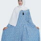 Sky Blue Printed Nida Georgette Maxi Abaya