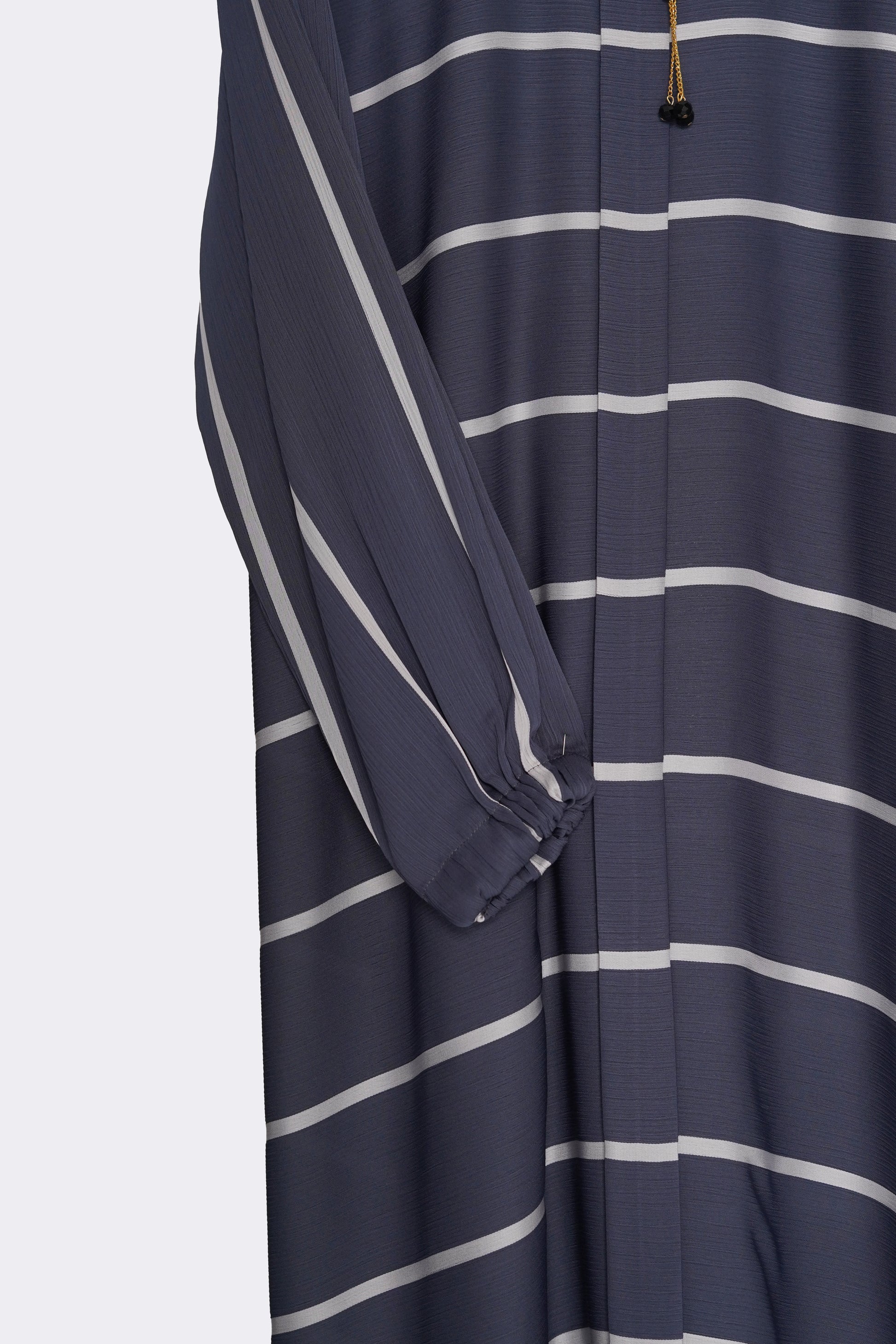 Slate Purple Striped Zoom Abaya