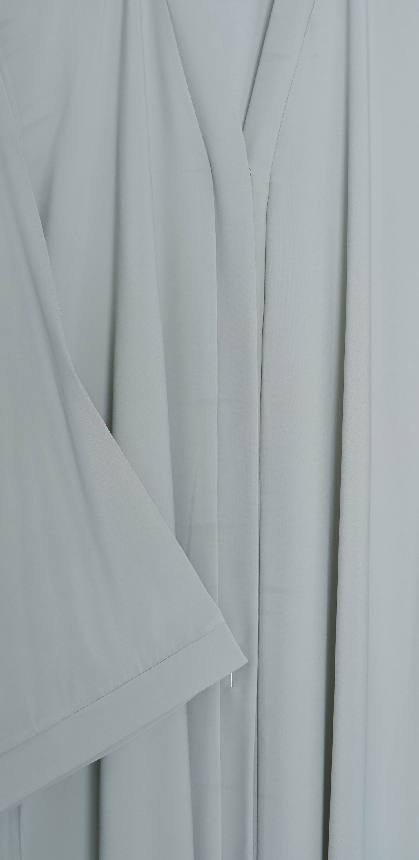 Soft Dove Grey Open Abaya