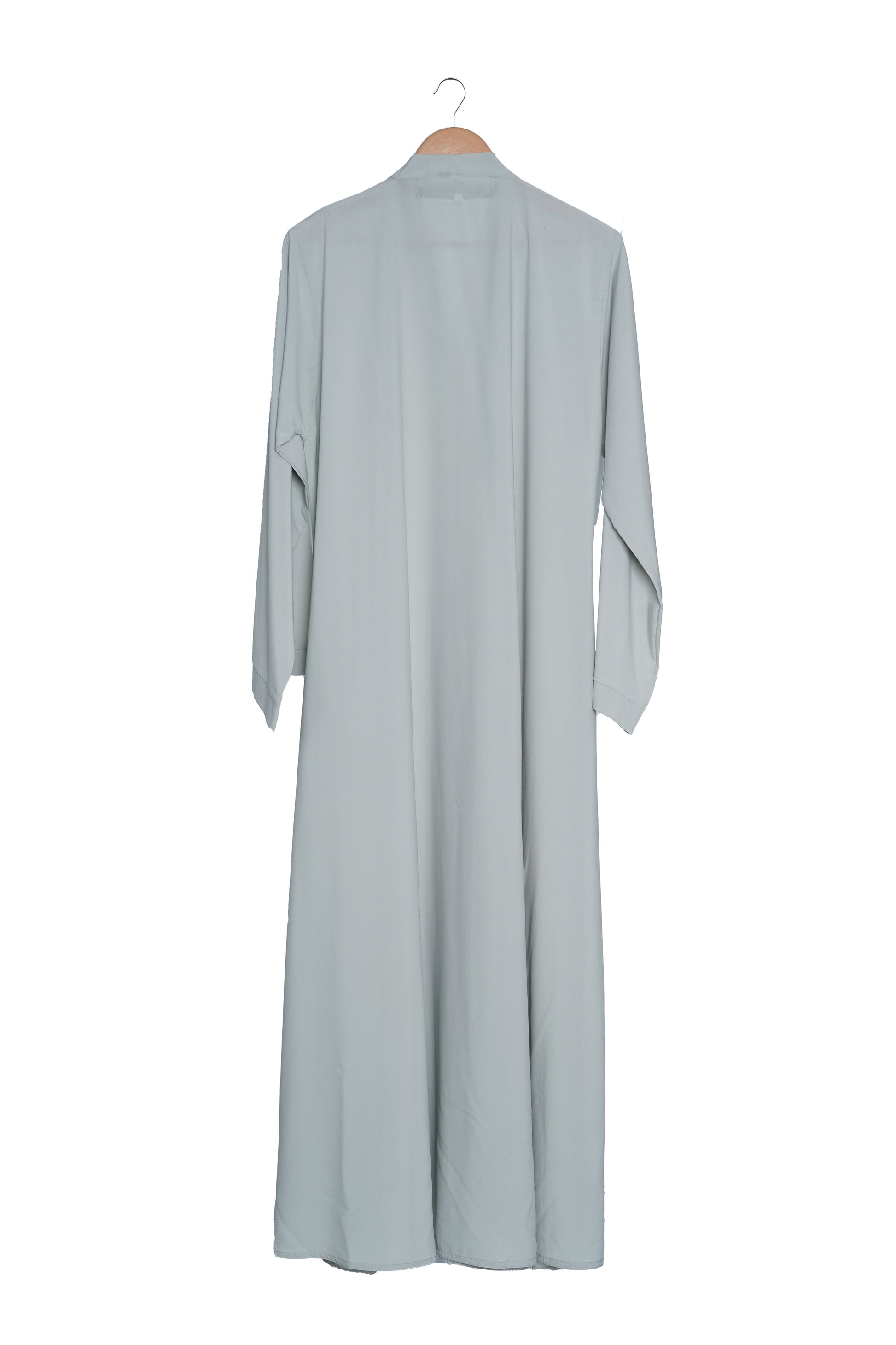 Soft Dove Grey Open Abaya