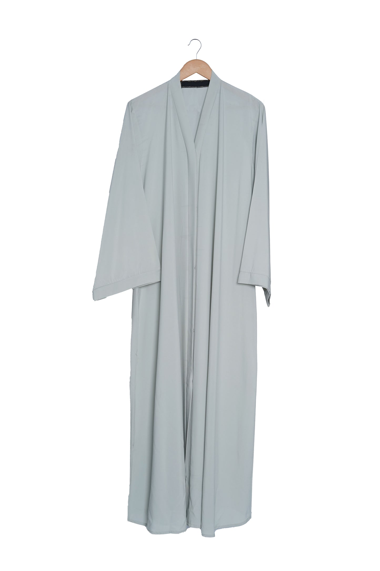 Soft Dove Grey Open Abaya