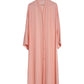 Soft Peach Open Abaya with matching Hijab | Essential Drape Kimono Cardigan | Modest Solid Colour Cover-Up
