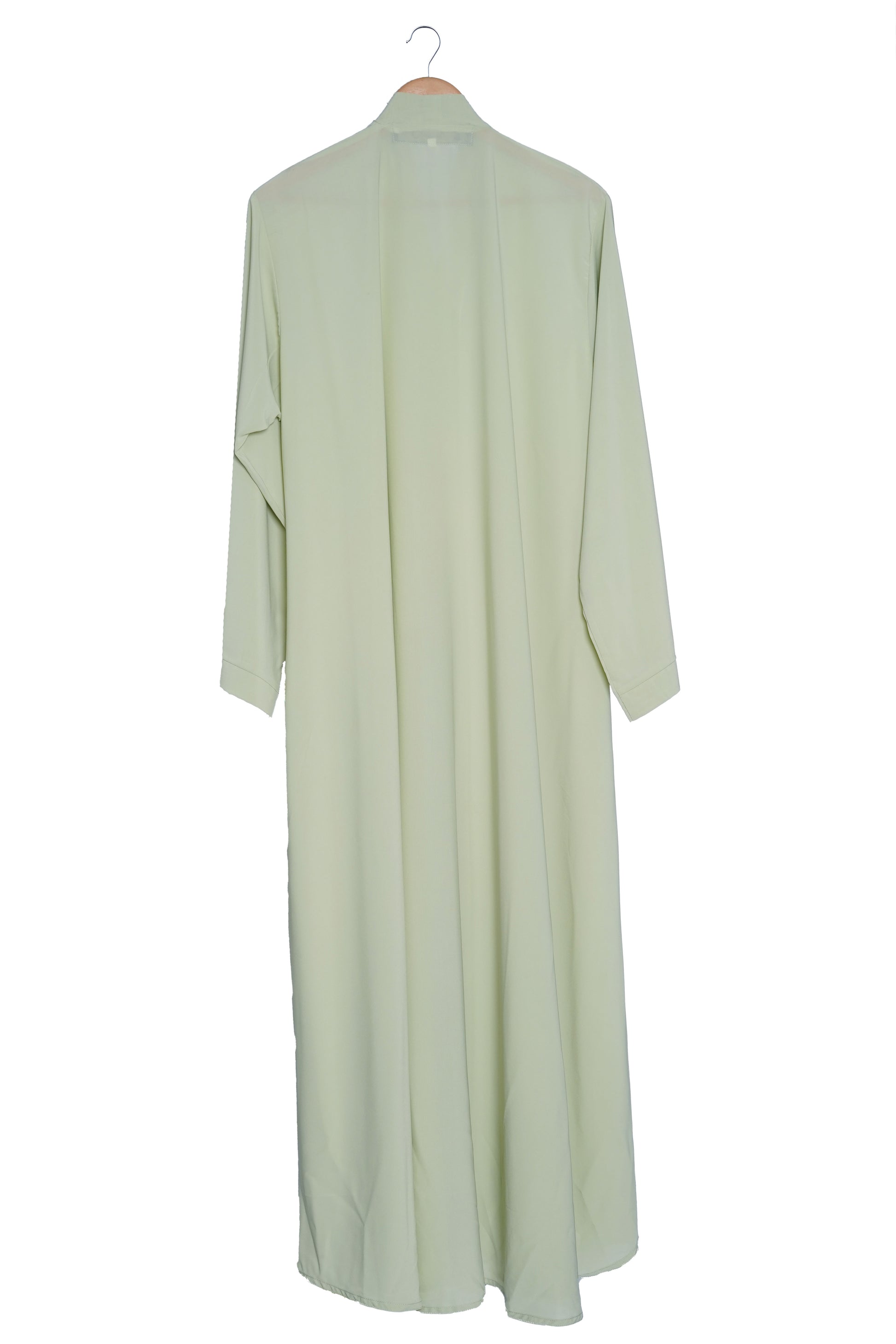 Soft Pistachio Green Open Abaya