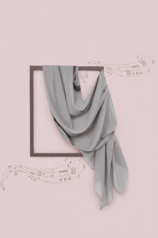 Steel Grey Georgette Hijab