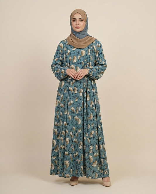 SummerAbayas-Abaya-online-Pakistan-MulaabisAbayas_ocean-blue-printed-abaya-pocket