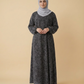 mulaabis-black-dotted-printed-abaya-pockets