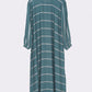 Teal Striped Zoom Abaya