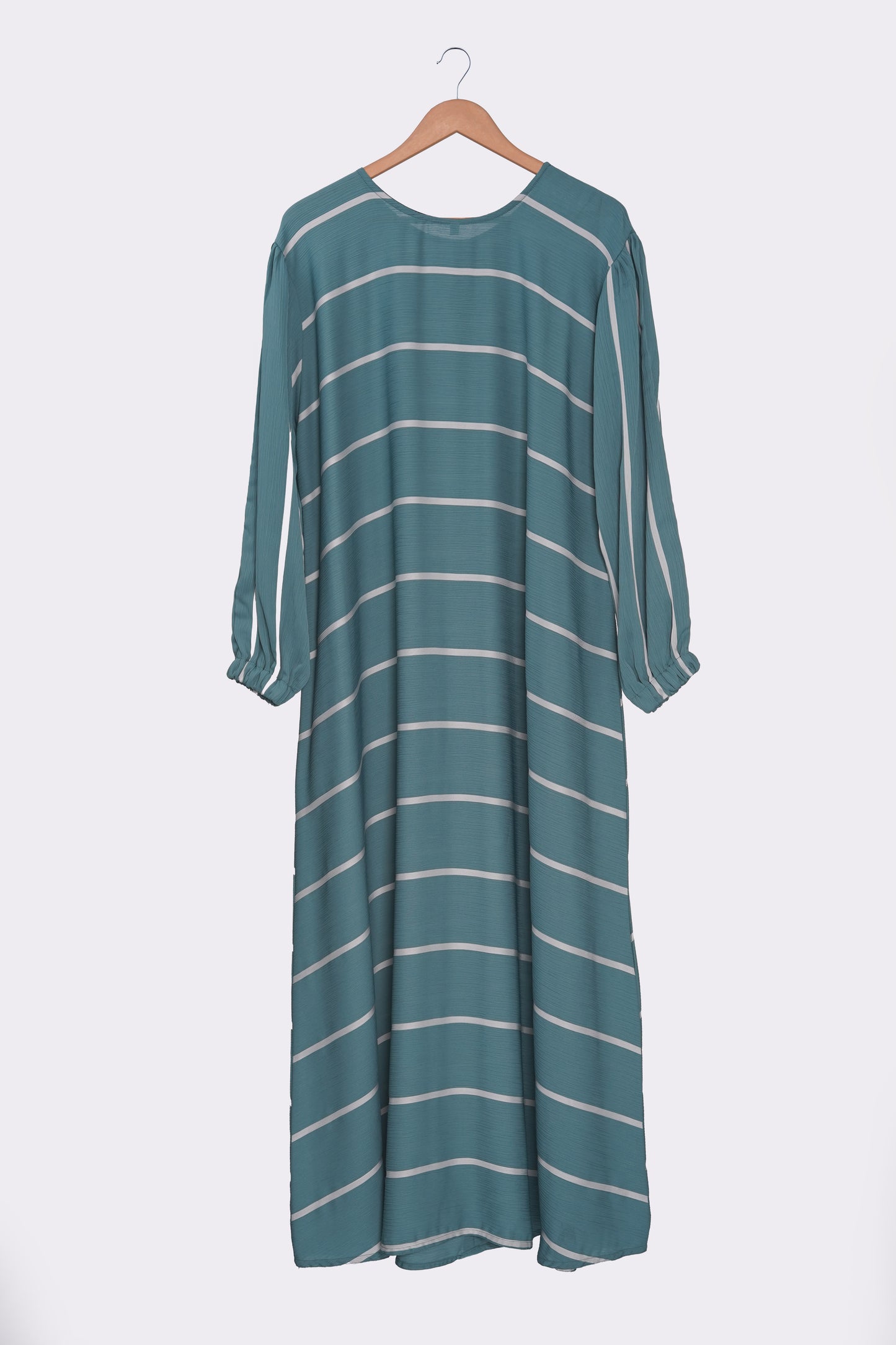 Teal Striped Zoom Abaya