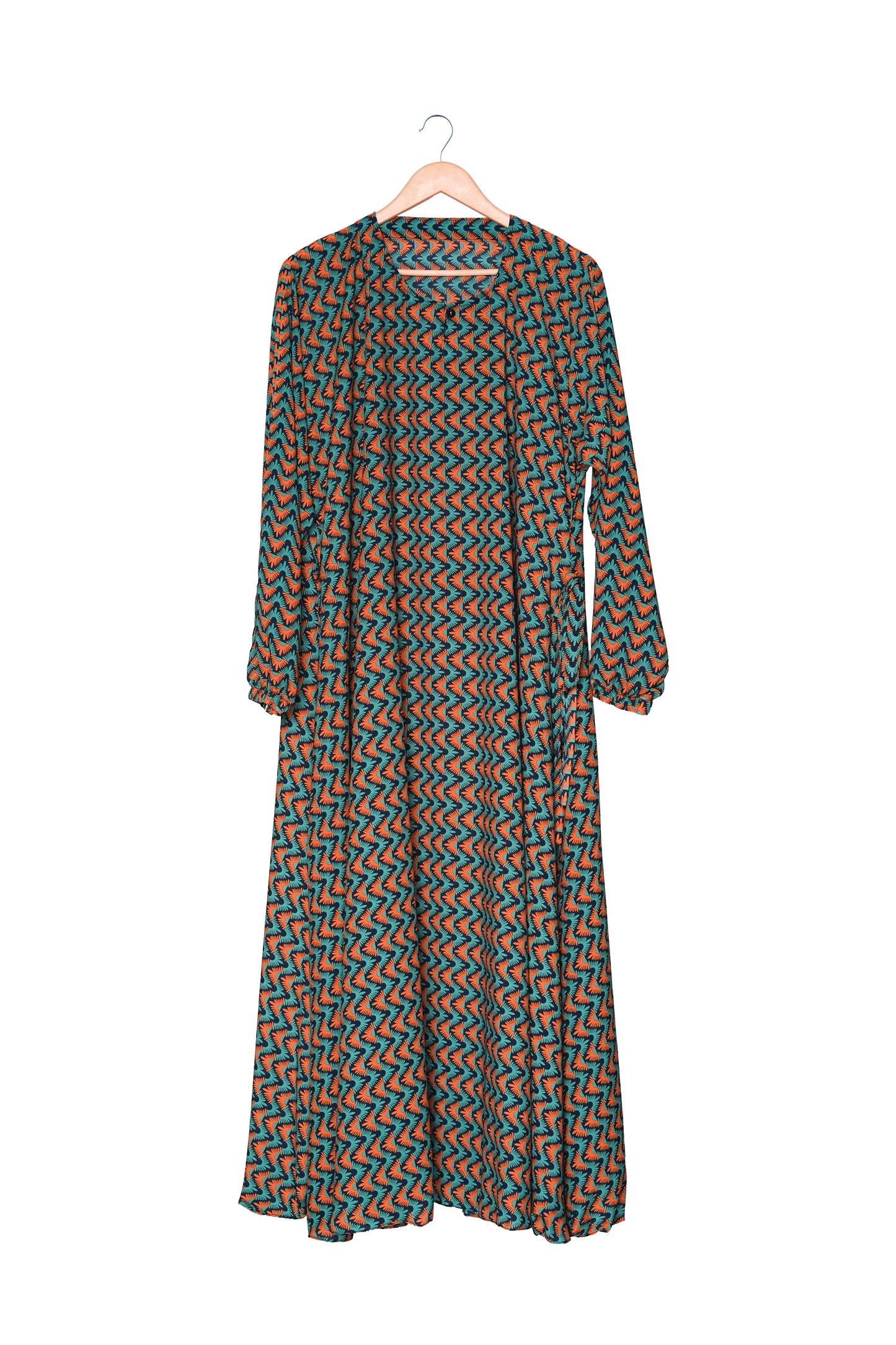 Teal Zig Zag Maxi Abaya