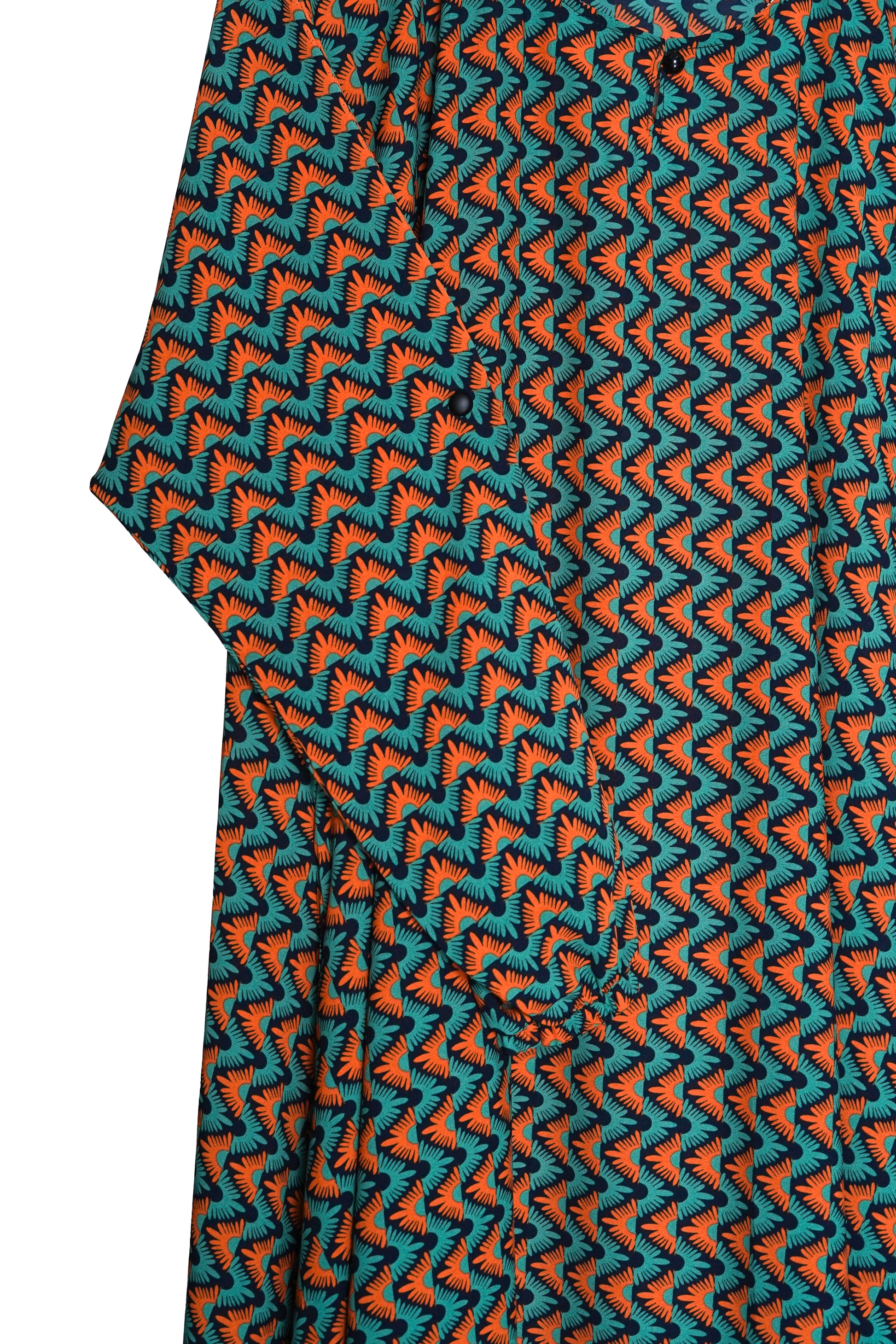 Teal Zig Zag Maxi Abaya