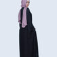 Timeless Black Nida Abaya – Closed Front & Flowing Design
