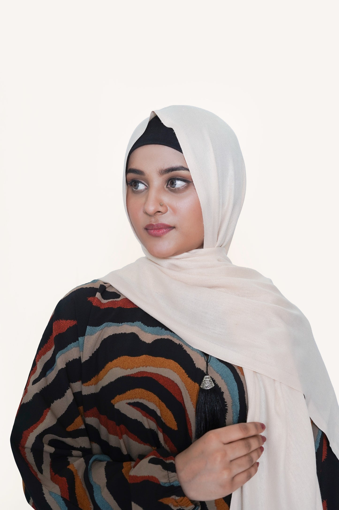 Wave Printed Nida Georgette Abaya 