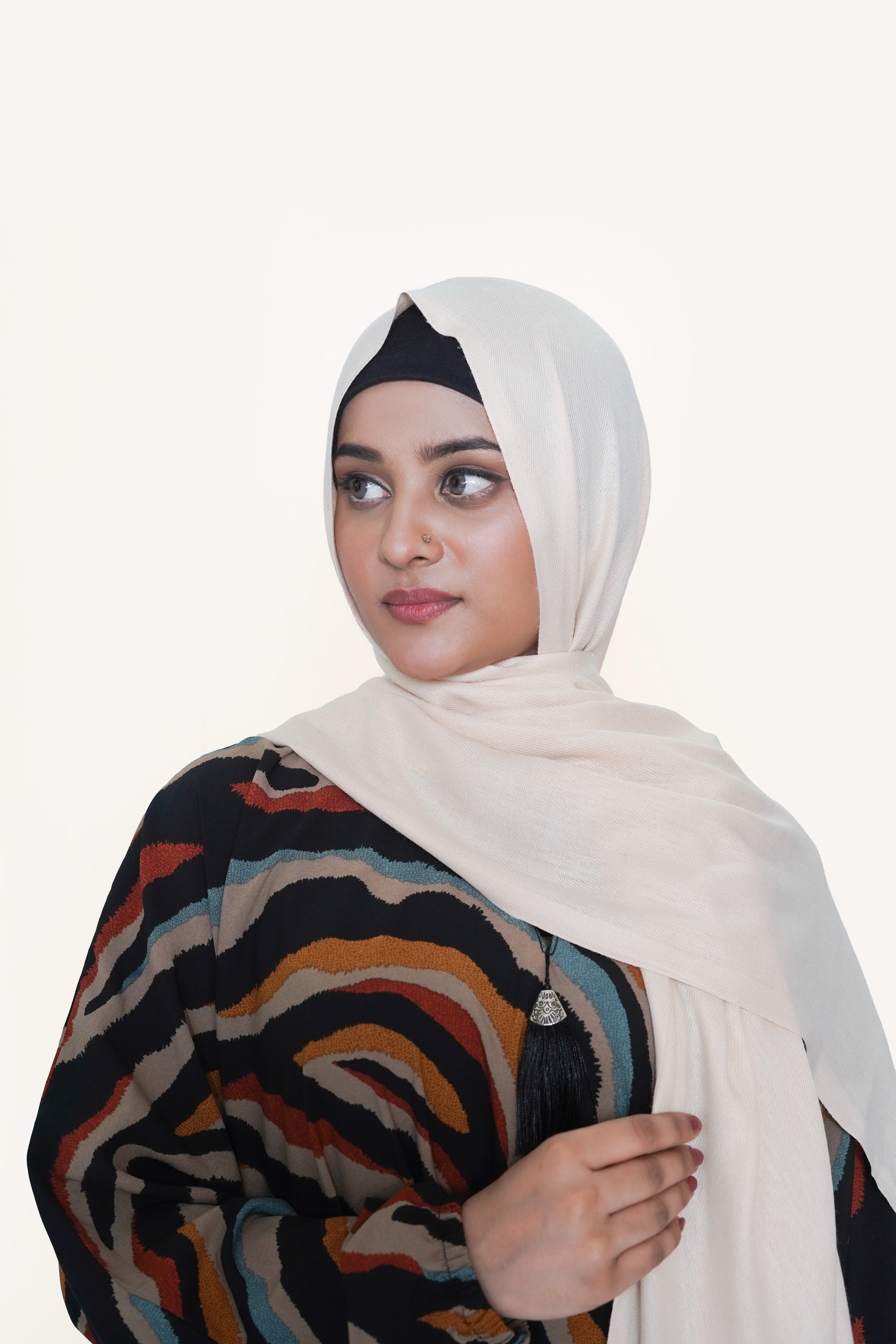 Wave Printed Nida Georgette Abaya 