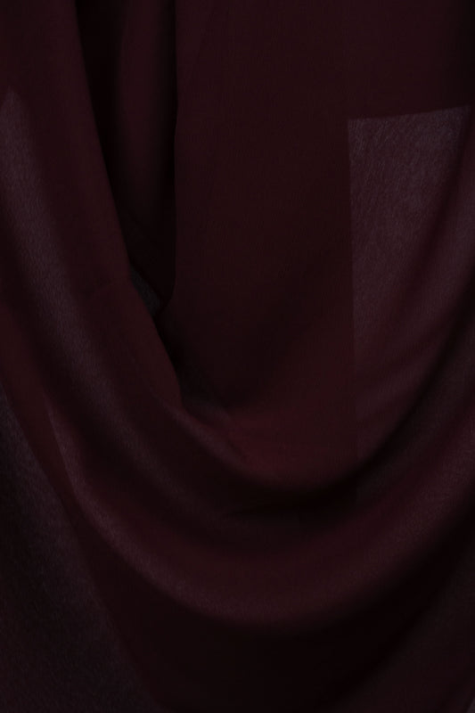 Wine Maroon Georgette Hijab
