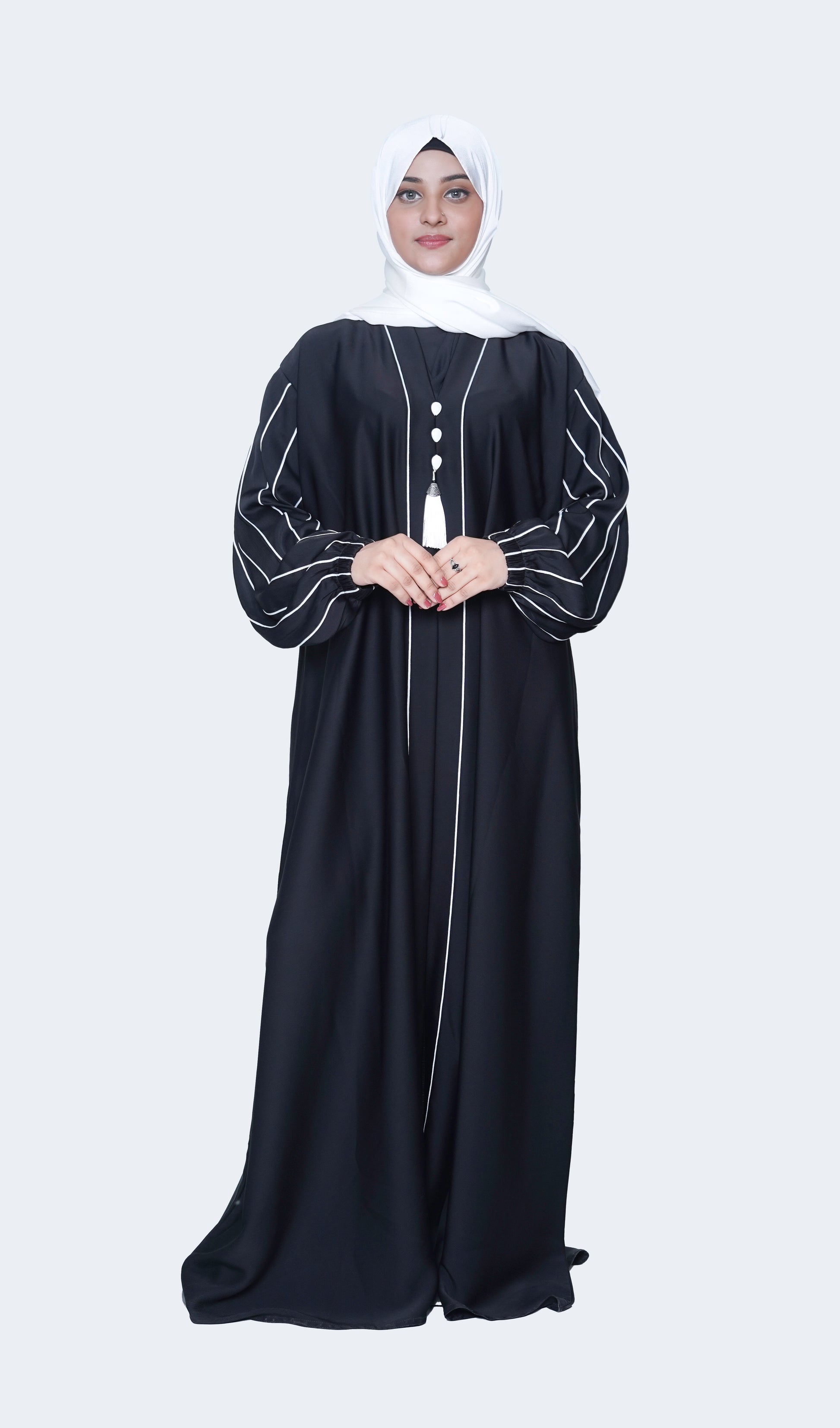  elegant black abaya 